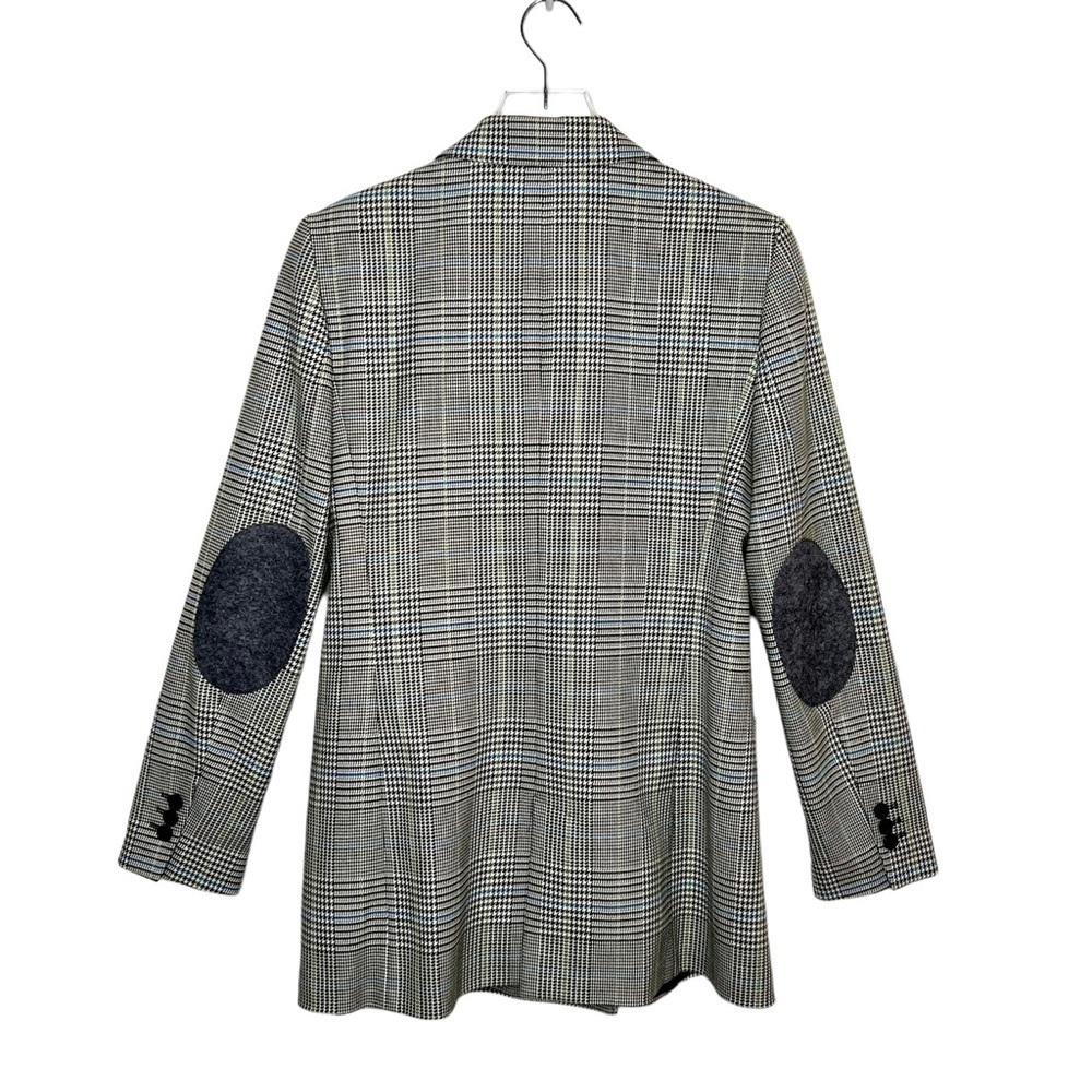 Zara Gray Glenn Plaid Oversized Women’s Boyfriend Fit Quiet Luxury Blazer Sz XS - Picture 12 of 13
